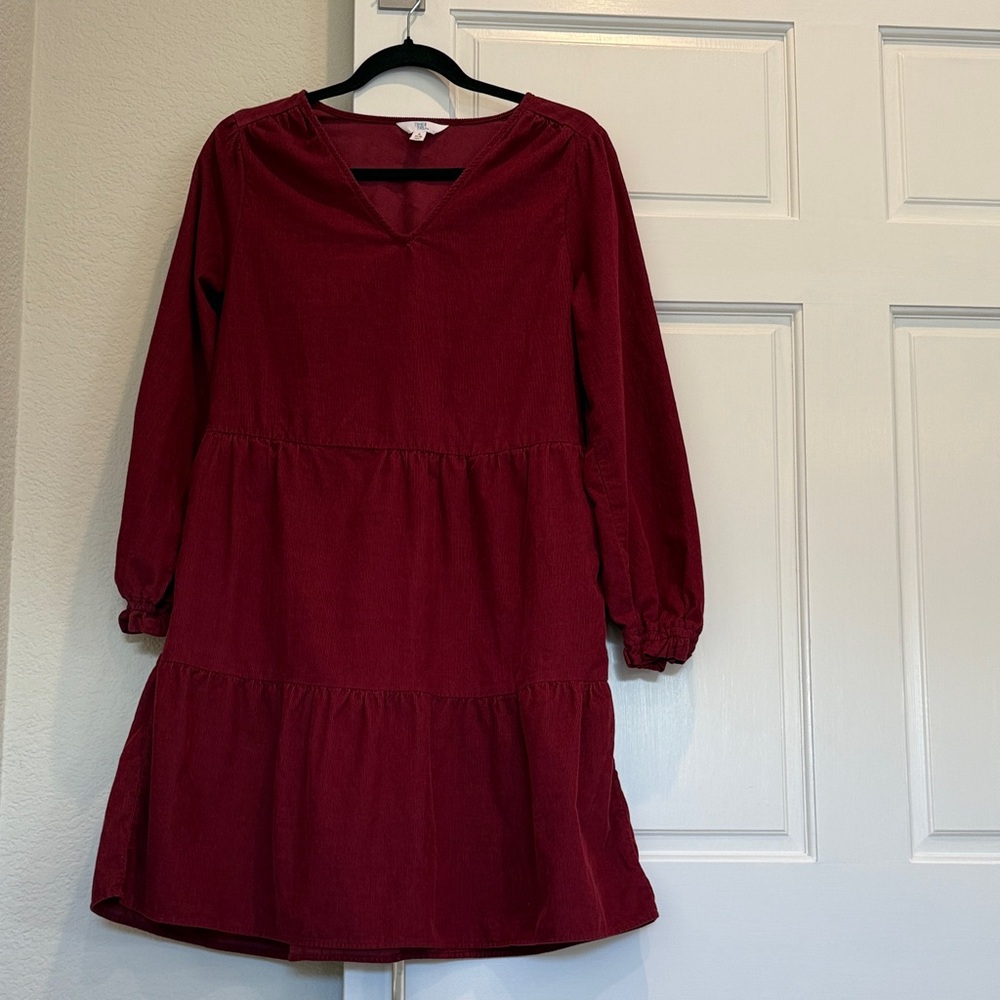 Time and Tru Women's Burgundy Casual Dress